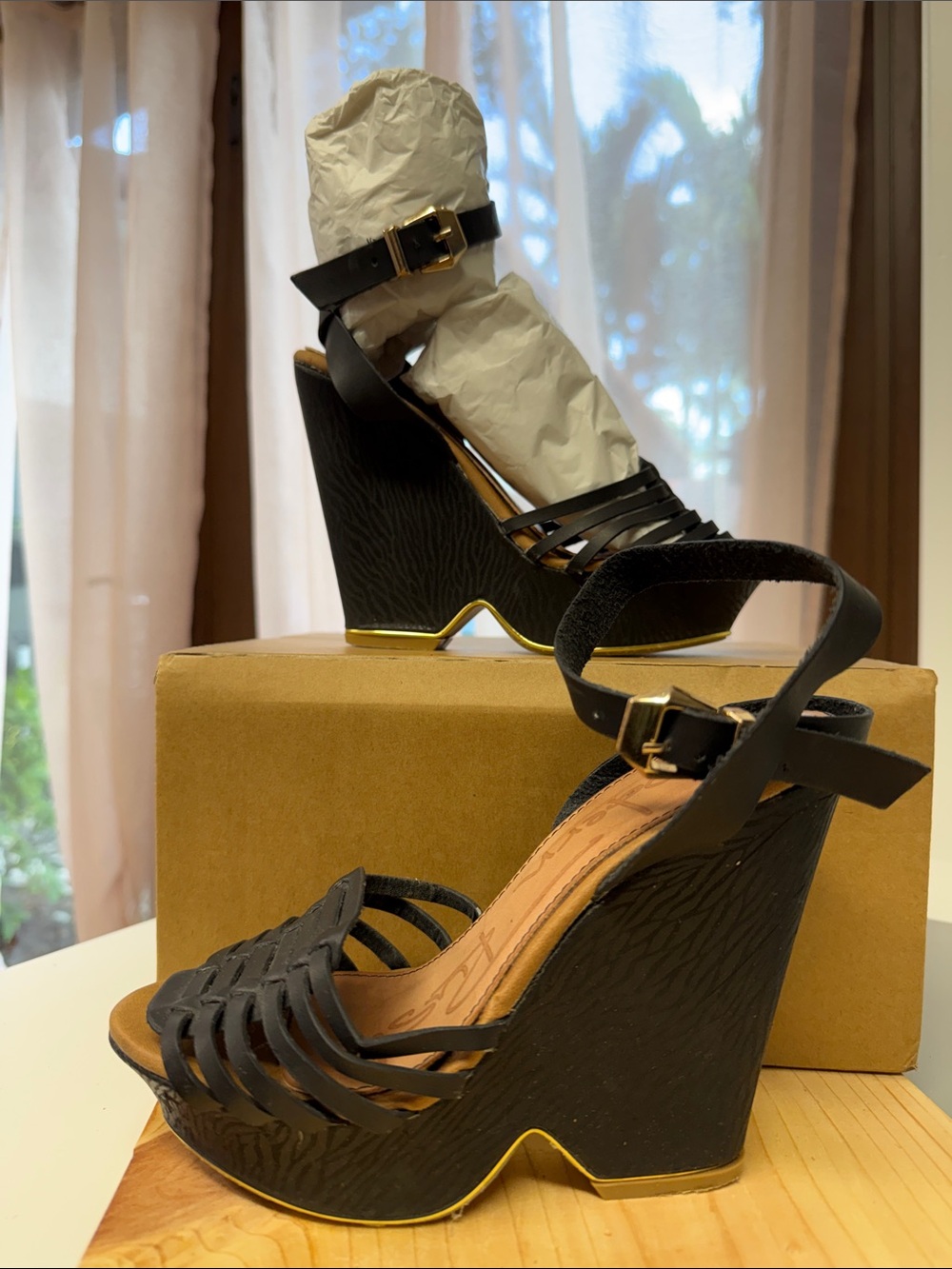 Modern Rush wedge sandals